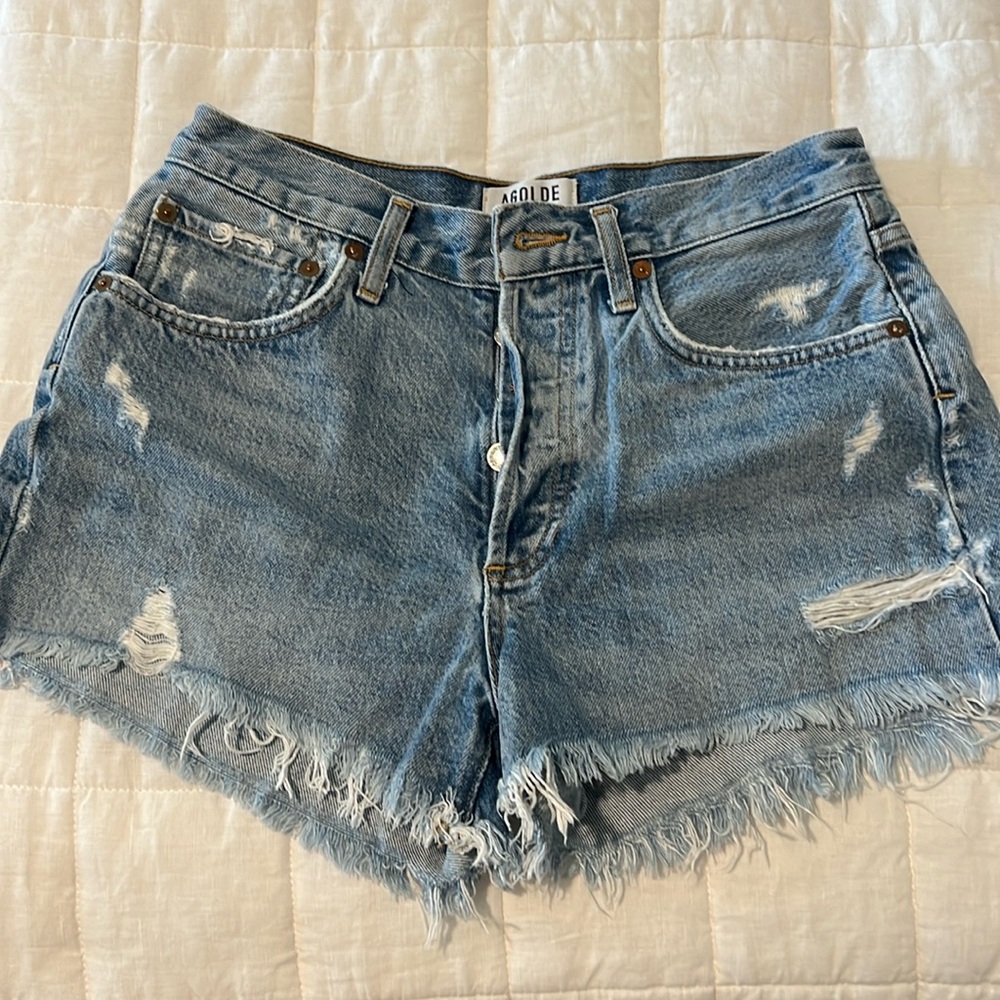 Agolde Parker denim shorts
